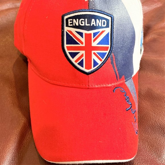 Hat Cap Soccer NWT England Adjustable " England" back Red White Discount SHIP!! - Picture 1 of 5